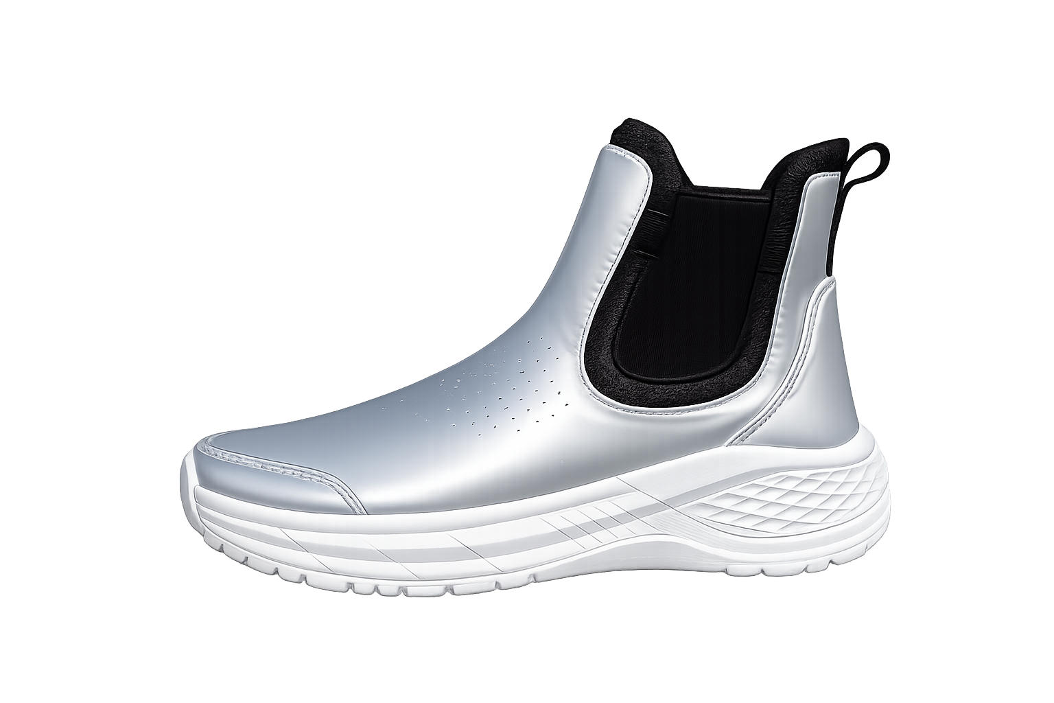 Chrome Bass Boots outside angle